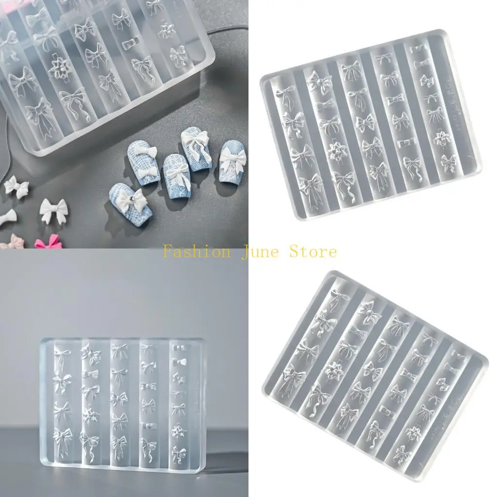 N5KA Lightweight Silicone Template Bows Pattern Craft Tool For Precise Detailing