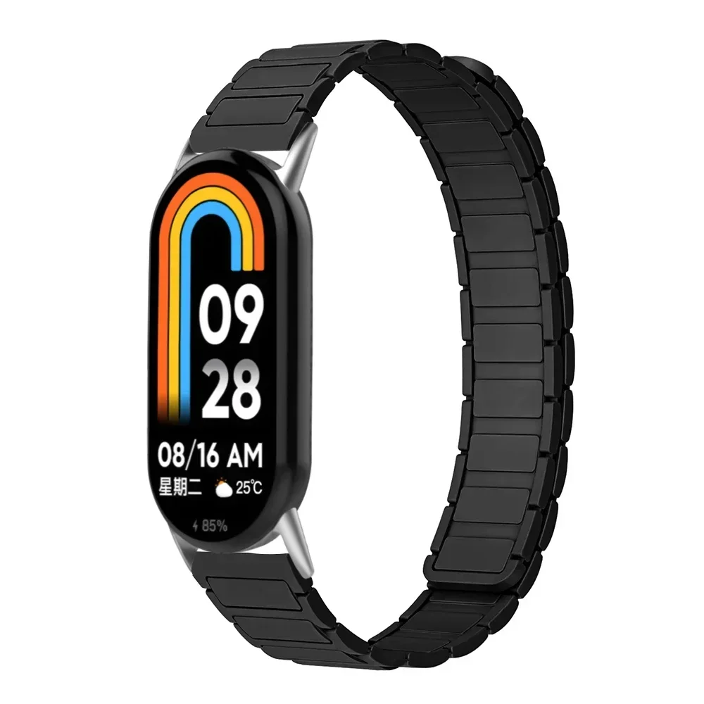 Correa magnética de silicona para Xiaomi Mi Band 8 9, pulsera deportiva para Xiaomi Watch Miband 8 9, accesorios, pulsera de caja de reloj