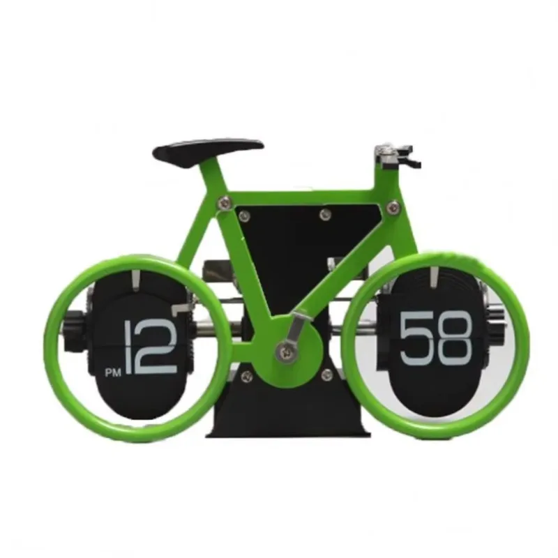 High-end quality creative bicycle flip clock home art boutique clock