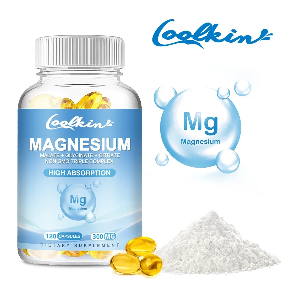 Triple Magnesium Complex | Promotes Muscle Relaxation Contains Magnesium Glycinate, Magnesium Malate and Magnesium Citrate