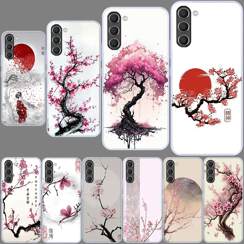 Cherry Blossom Tree Phone Case for Samsung A54 A14 A24 A34 5G Galaxy A02S A03S A04S A12 A22 A32 A52 A72 A13 A23 A33 A53 A73 A42