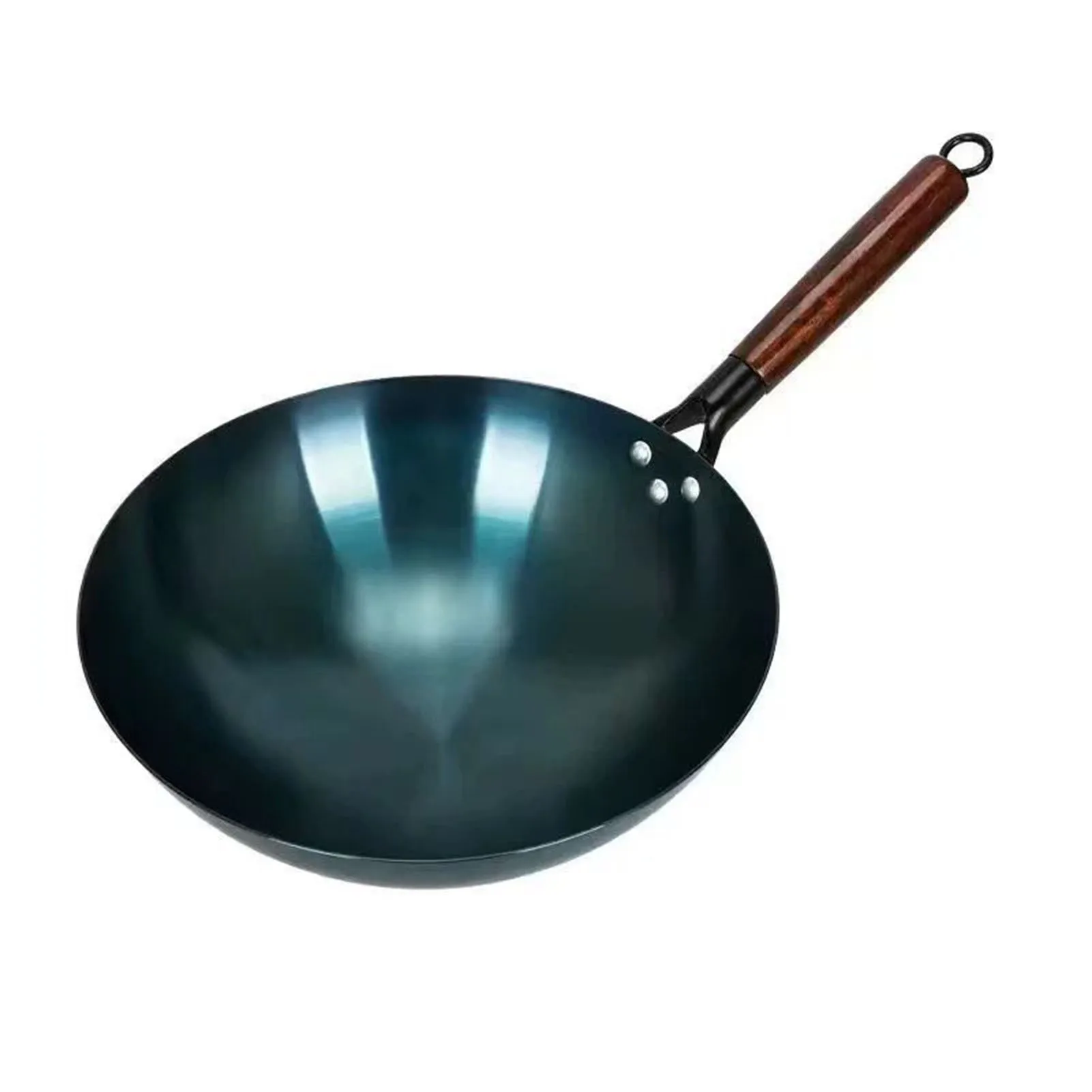 Eisen Wok Pfanne Wok Rühren Bratpfanne Eisen traditionelle chinesische runde Boden unbeschichtet Einhand Antihaft Wok für zu Hause und Restaurant