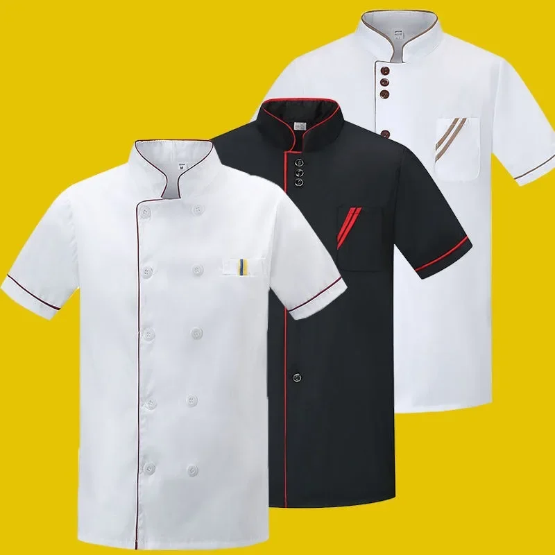 Hotel Kitchen Uniform Professiona Premium Long-Sleeve Chef Coat for Men, Ideal for Food Service