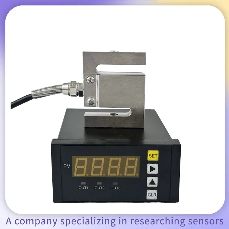 

Small S Type Load Cell with Digital Display Instrument,Weight Alarm Indicator Meter with Pull Pressure Weighing Sensor 10-50KG