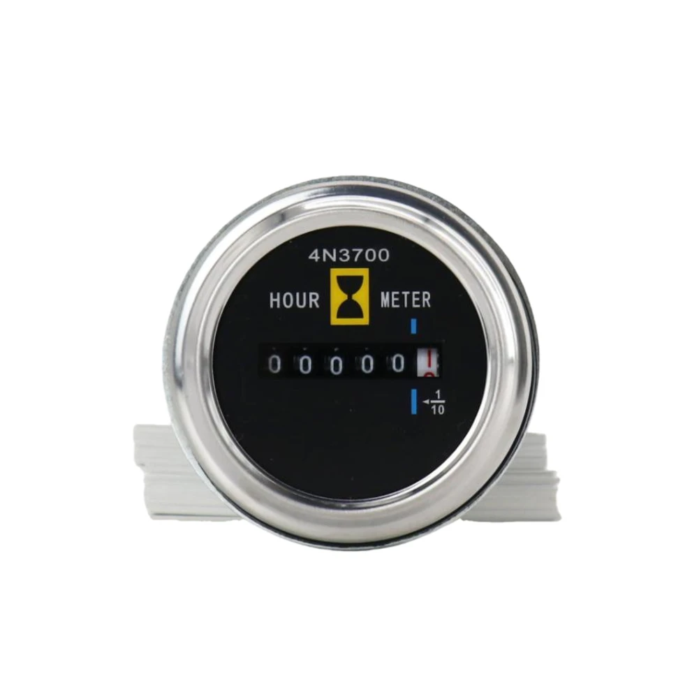 Timer Operating Hours Meter 4N3700 52MM for Excavator Loader Supporting 12V and 24V Voltage for Heavy-Duty Machinery