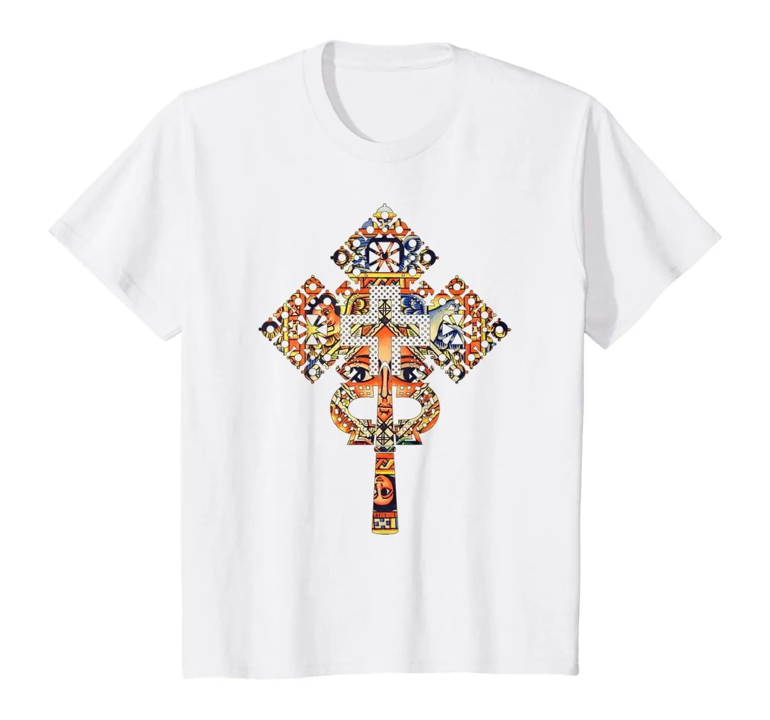 Ethiopian Orthodox Coptic Ceremonial Cross T-Shirt 100% Cotton O-Neck Summer Short Sleeve Casual Mens T-shirt Size S-3XL