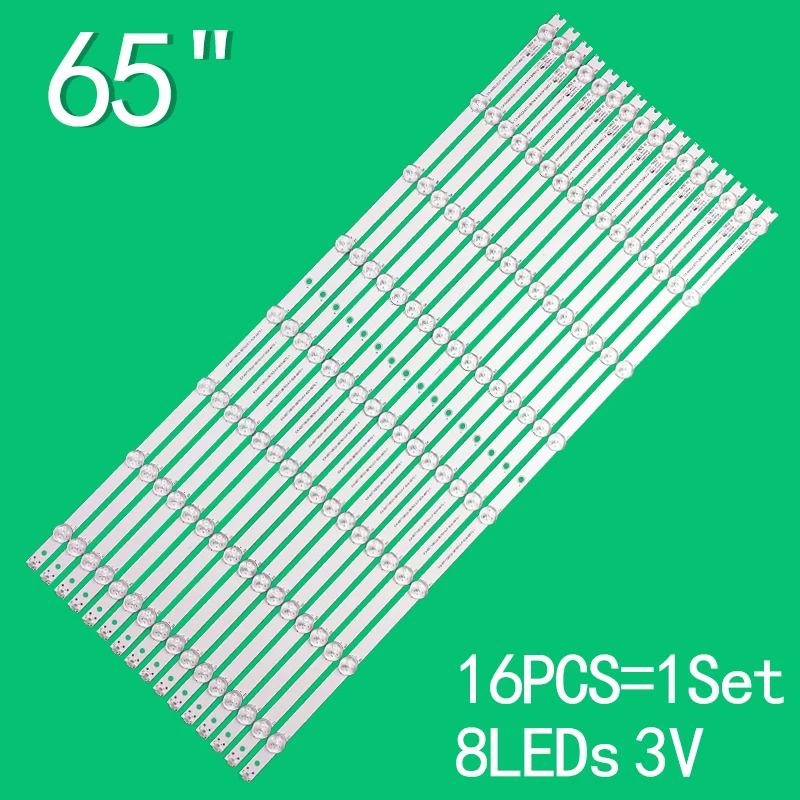 Striscia di retroilluminazione a LED per LB65018 V0-01 EX-65T10E03-3B763-0-F-624-4870-1 D65U-D2 D65-D2 E65X-C2 E65X-C2 muslimatext6