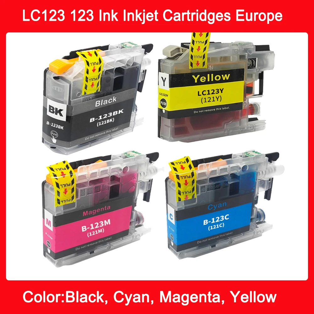

4/5 шт. картриджи LC123 123 для струйных принтеров (Европа) для Brother MFC-J4510DW, MFC-J4610DW, MFC-J4710DW, MFC-J4410DW, MFC-J470DW, MFC-J870DW