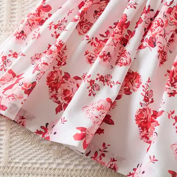 女嬰夏季碎花洋裝 0-3歲 歐美風幼兒飛袖生日洋裝 女嬰服裝 10 最佳銷售 幼兒生日禮服 - №3