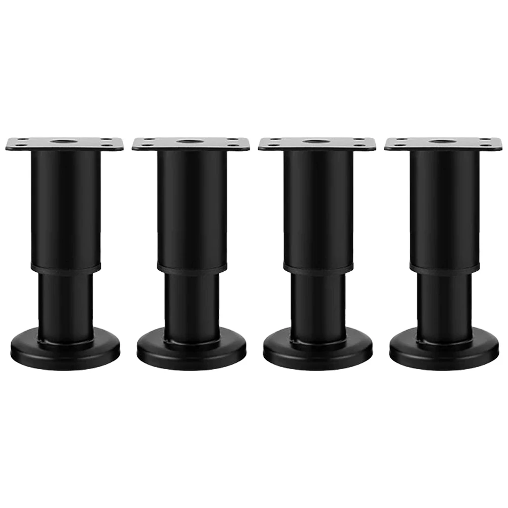 

4pcs Bed Frame Support Heavy Duty Adjustable Furniture Legs 8 12cm Black Suitable for Desk Bed Wardrobe Cabinet Table Leg