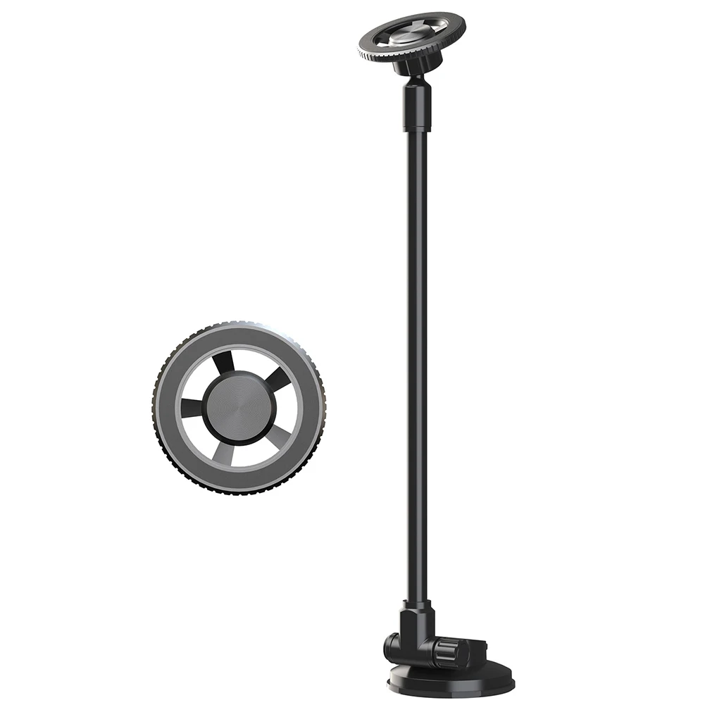 Car Phone Mount with Reinforced Metal Frame and Smooth-Bending Flexible Arm - Fits Most Smartphones and Compact Tablets