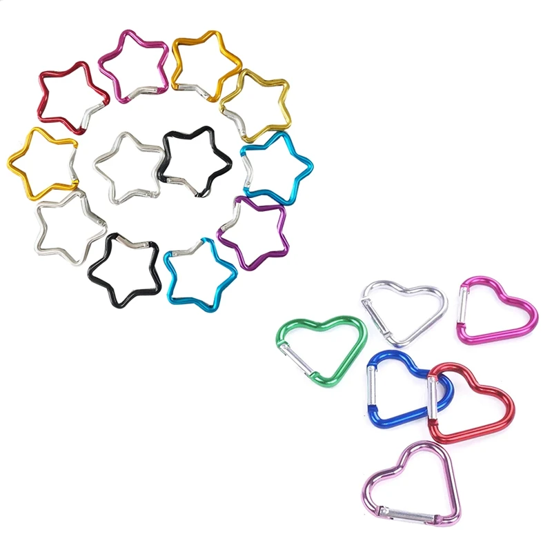 10Pcs Water Bottle Hanging Buckle Carabiner Travel Accessories Five-Pointed Star