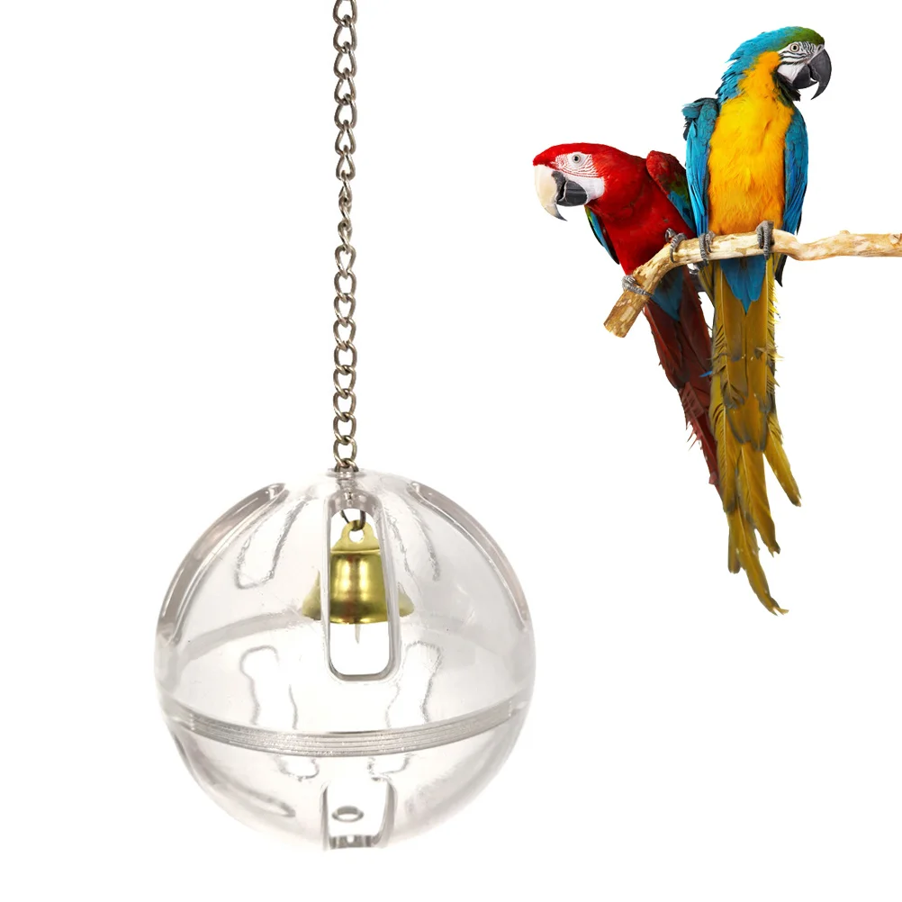 

1pc Parrot Foraging Ball Portable Transparent Feeder For Cockatoo Macaw Cockatiel Conure Parrot Foraging Box Bird Feeding Puzzle