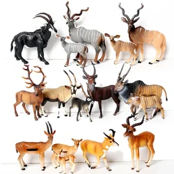 Figuras realistas de animales de la selva africana, Juguetes Educativos de Antelopes,Greater Kudu,Elk,Kudu,Eland,Gazelle, regalos