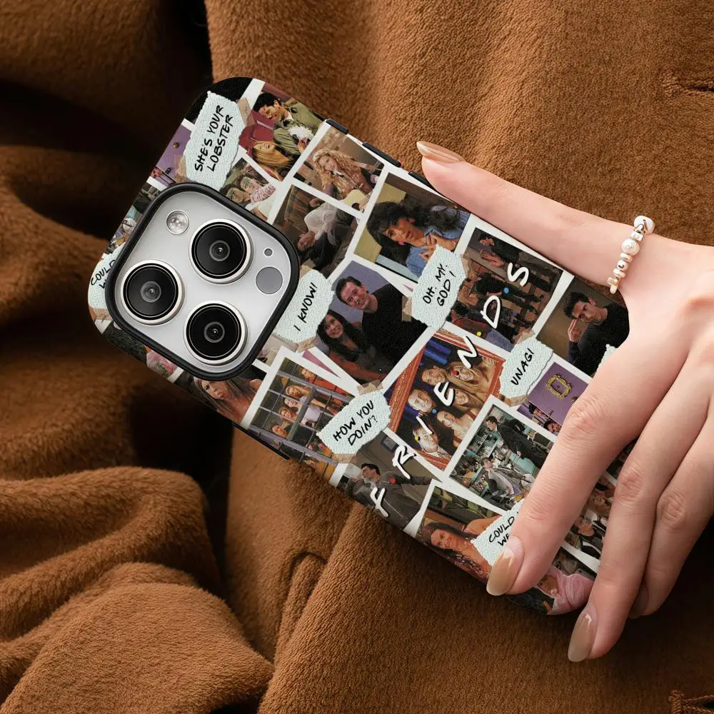 Friends TV Show Phone Case For iPhone 17 16 15 14 13 12 Pro Max Plus Glossy HD Double-Layer Liquid Back Film Hard Shell view 3