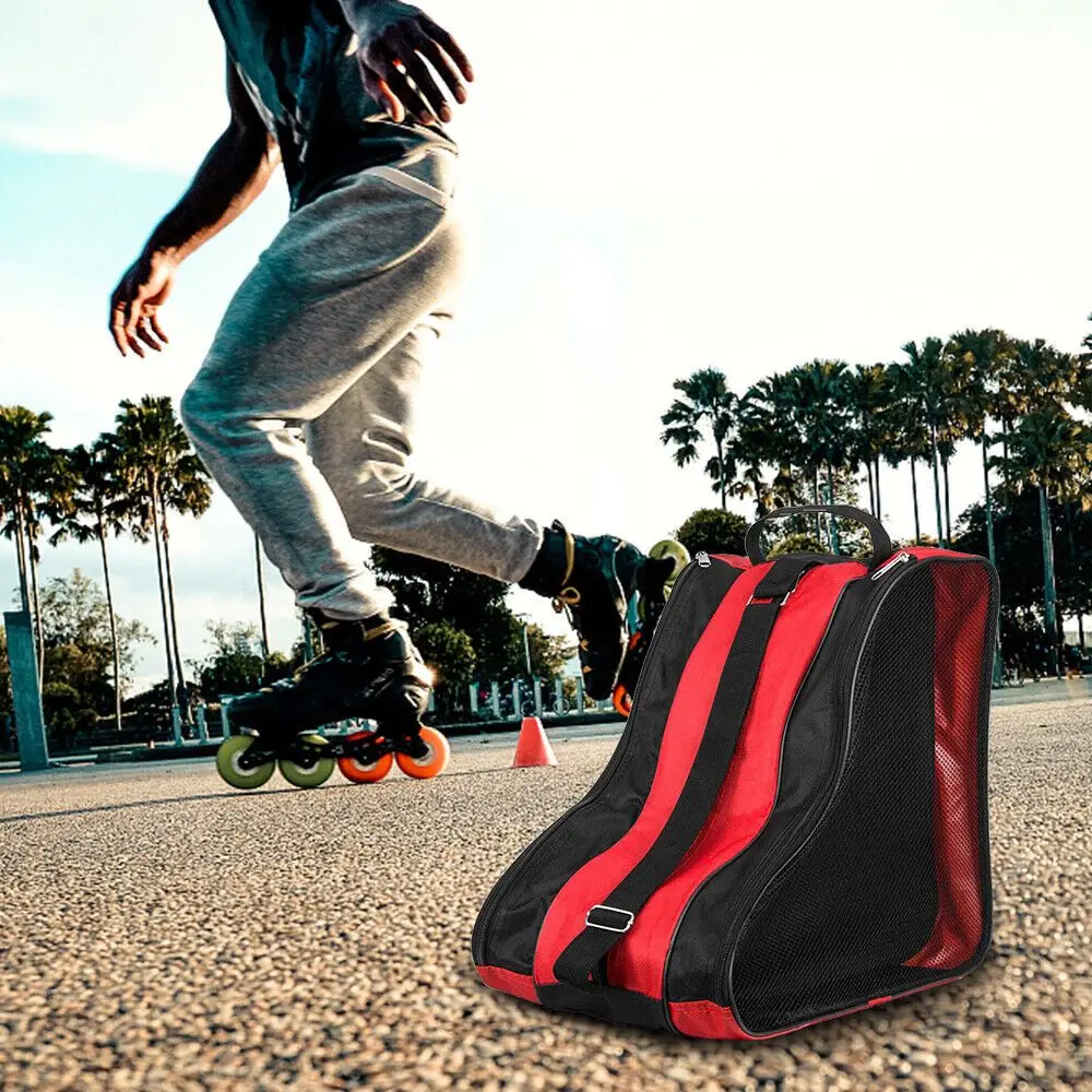 Outdoor Oxford Cloth Three-layer Carry Bag Roller Skating Bag Large Capacity Skating