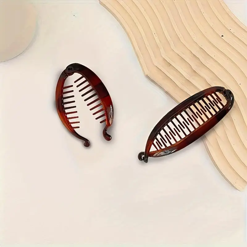 2 peças de grampo de cabelo de peixe colorido de gelatina gradiente feminino simples e elegante para trás da cabeça estilo rabo de cavalo adequado para festas diárias