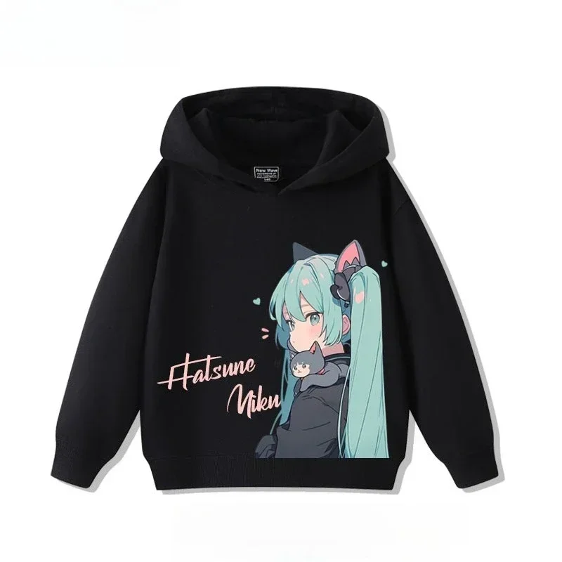 Hatsune Miku Cartoon-Print-Hoodie (MIKU 2026), ein trendiger, geschlechtsneutraler Stil für Herbst/Winter; vielseitig und einfach zu kombinieren (inspiriert von Cosplay). – Detail 5