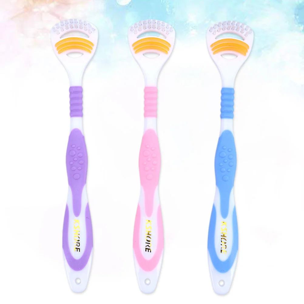 Nettoyeur de brosse à dents en fourrure douce pour enfant, grattoir à langue pour adultes, nettoyeurs en acier, 4 pièces