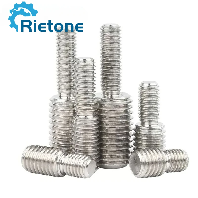 304 الفولاذ المقاوم للصدأ مزدوجة رئيس نقل مسامير M3 M4 M5 M6 M8 M10 M12 M14 M16 M20 موضوع محول ذكر إلى ذكر تحويل الترباس