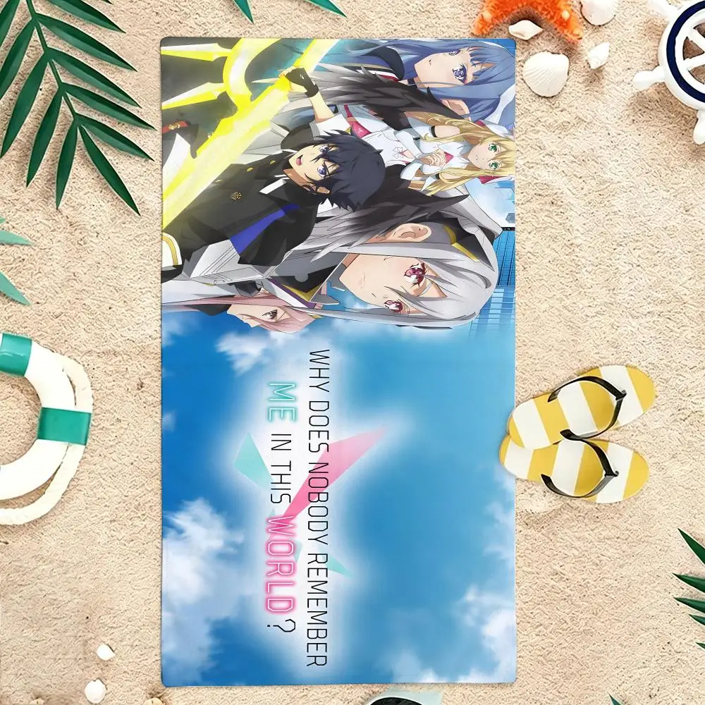 Anime W-Why Does No One Remember My World Towel Microfiber soft Beach Towel for Travel Fitness Sauna Bathing Camping