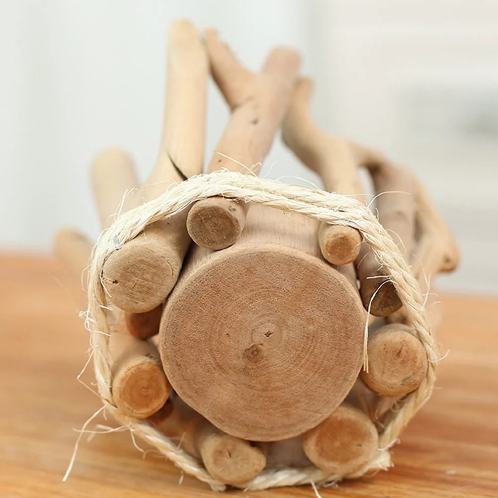 

Wood Stick Candleholder Handmade for Dorm Room Nursery Party Decoration Wood Candleholder Gift Party Holder