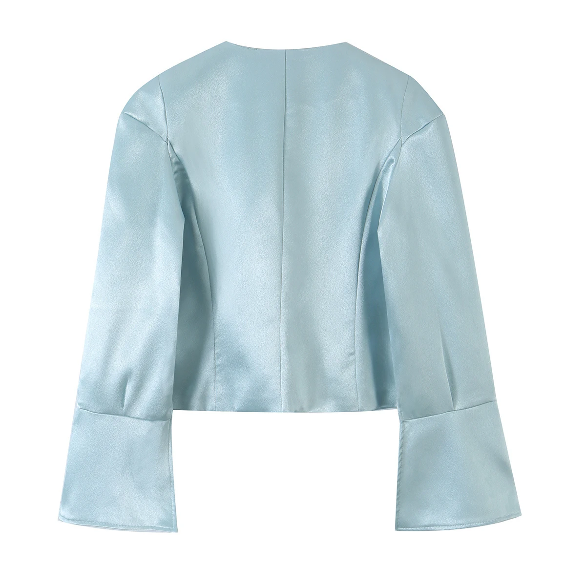 Women's Autumn 2026 New Collection: Fashionable, Elegant, and Slim-Fitting Satin Sleeve Split Blazer Coat