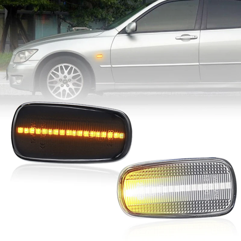 For Toyota Land Cruiser RAV4 Corolla Lexus IS200 IS300 LS430 Scion xA xB LED Side Marker Lamp Amber Side Fender Turn Signal