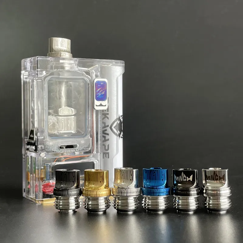 Rekavape Supply Monarchy inverted Whistle Dama/MNCH Drip Tip BB Thread Mouthpiece For BB/Cthulhu/Billet Boro