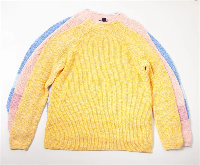 Suéter de Punto de Cuello Redondo de Aodón Puro, Absorbente de Humedad, Manga Larga, Capa Base, Talla ande, Talla Extra G...