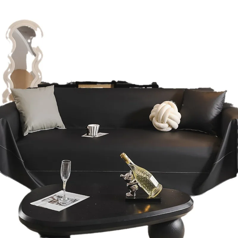 Waterproof sofa cover made of fashionable leather material, suitable for all seasons, light luxury, and stain resistant