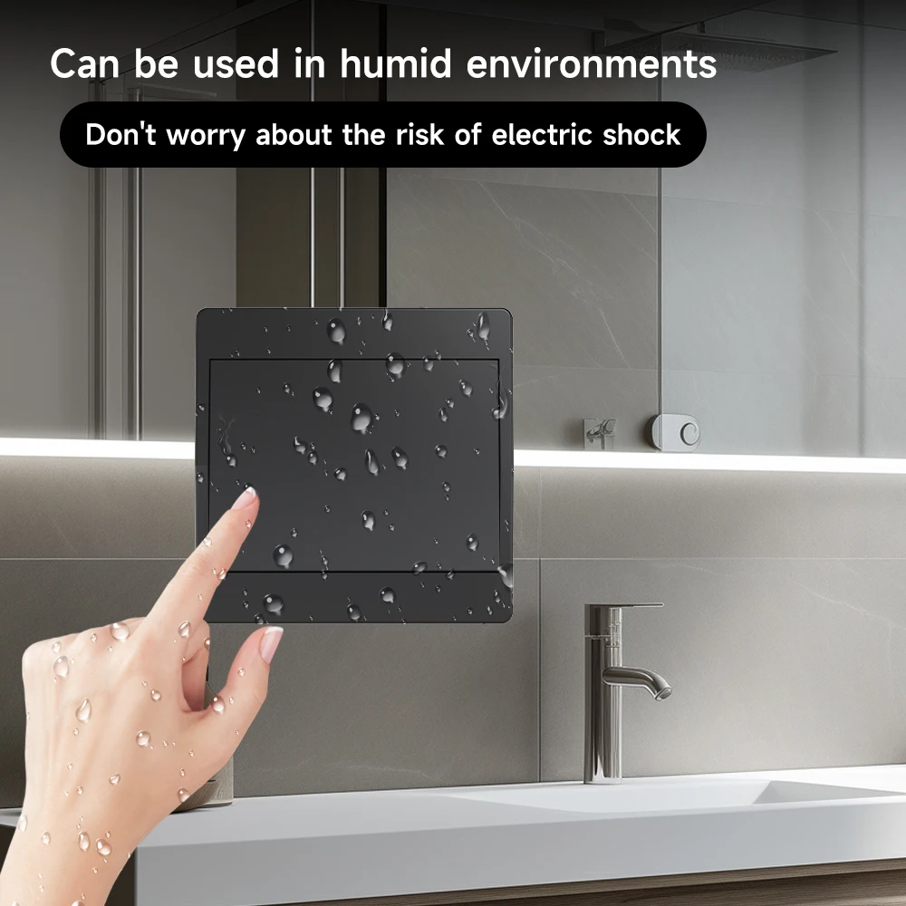 المنزل الذكي الأسود الذاتي بالطاقة اللاسلكية التبديل للأضواء الحركية مفتاح الإضاءة عدة مفاتيح الإضاءة عن بعد زر الضغط اللاسلكي