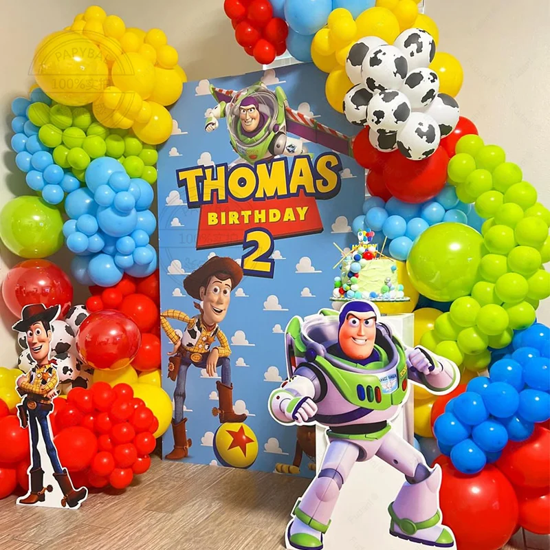 249PCS Cartoon Buzz Lightyear Toy Story Balloon Large Set Garland Arch Kit Boy Birthday Party Decoration Baby Shower Supplies