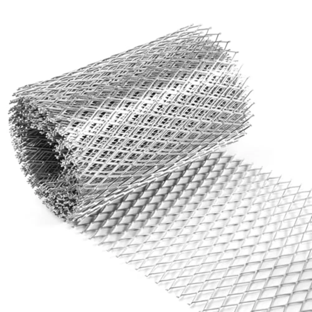 Gutter Leaf Filter Aluminum Construction for Residential Drainage Channel Installation 12.7x600cm Silver Metallic