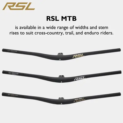 RSL 풀 카본 파이버 MTB 일체형 핸들바, 0으로 밀어당김 ° 높이 27.5mm, 길이 800mm, 사이즈 35/45/55,28.6mm 자전거 핸들바