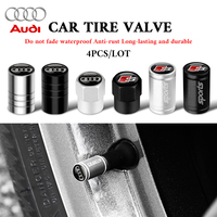 4Pcs Car Styling 3D Aluminum Metal Car Wheel Tire Air Valve Caps Cover For Audi A3 A4 b6 b8 b7 A6 A8 S Line S3 S4 S6 Q3 Q5 Q7 Q8