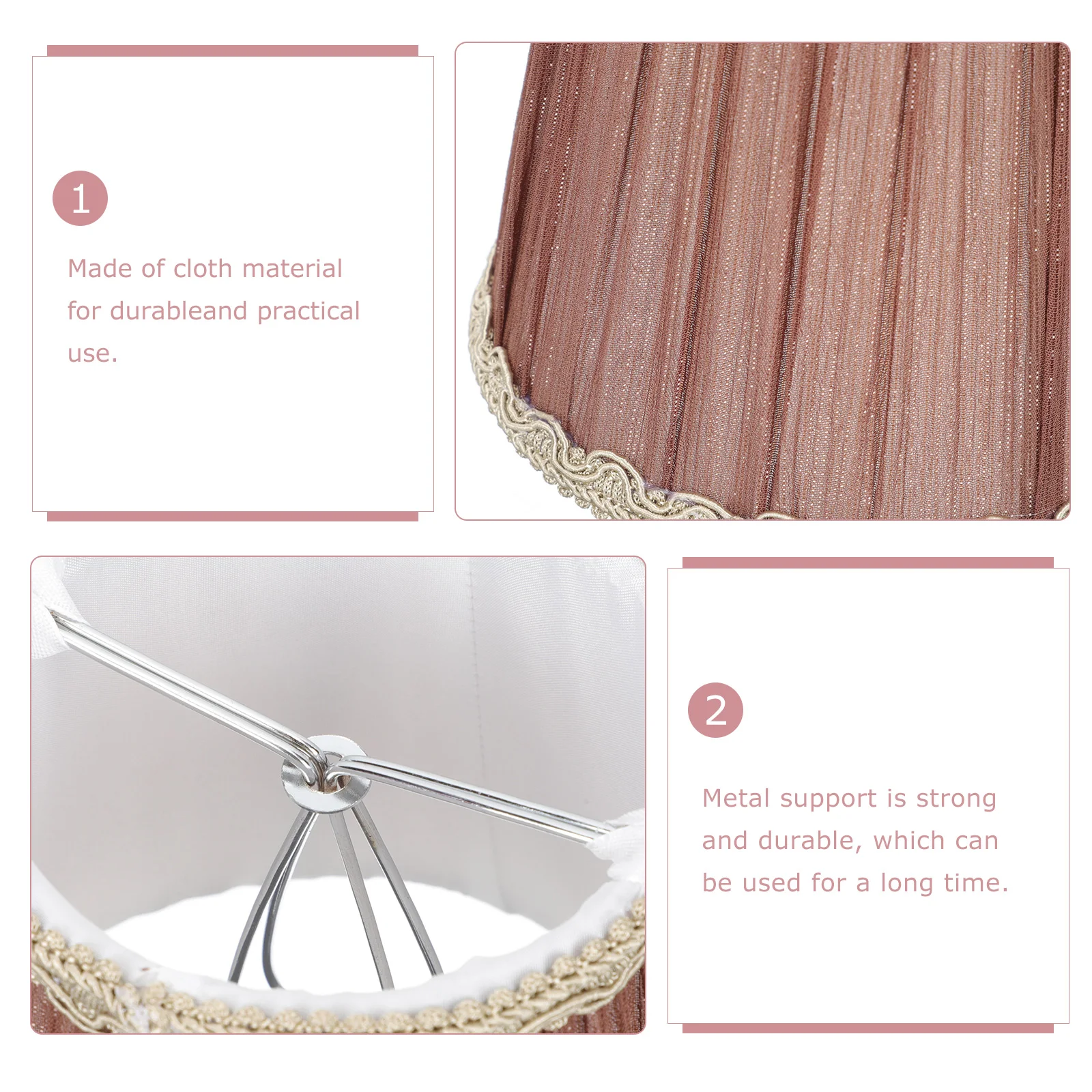 

European Style Lamp Shade Desktop Lampshade Sturdy Iron Holder for Bedroom Living Room Table Light Shade Home Lamp Decor