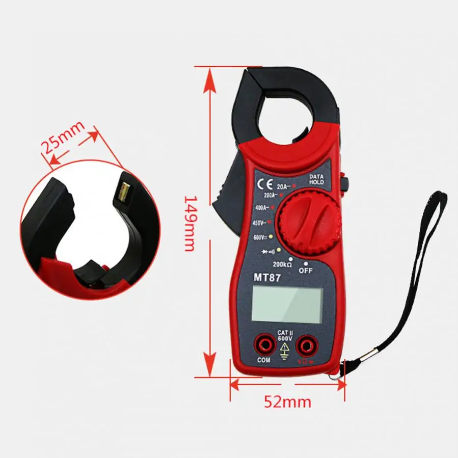 Pinza Meters multimetro elettronico pinza amperometrica digitale Tester DC AC tensione pinze di corrente Tester di resistenza strumenti multimetro