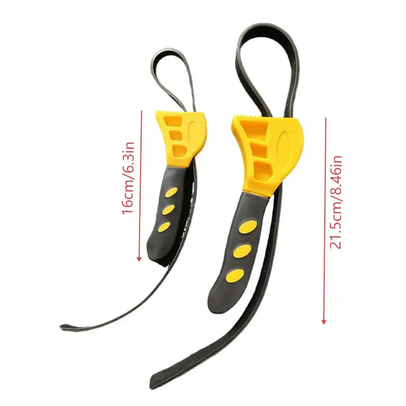 1/2PCS Multi-Function Strap Wrench Adjustable Oil Filter Removal Tool For Plumbing Water Fuel Filter Wrench Jar Opener