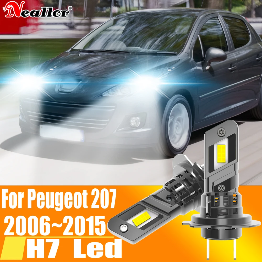 

2x High Power H7 Led Headlight Canbus No Error H18 Car Bulb 6000K White Light Moto Diode Lamp 12v 55w For Peugeot 207 2006~2015