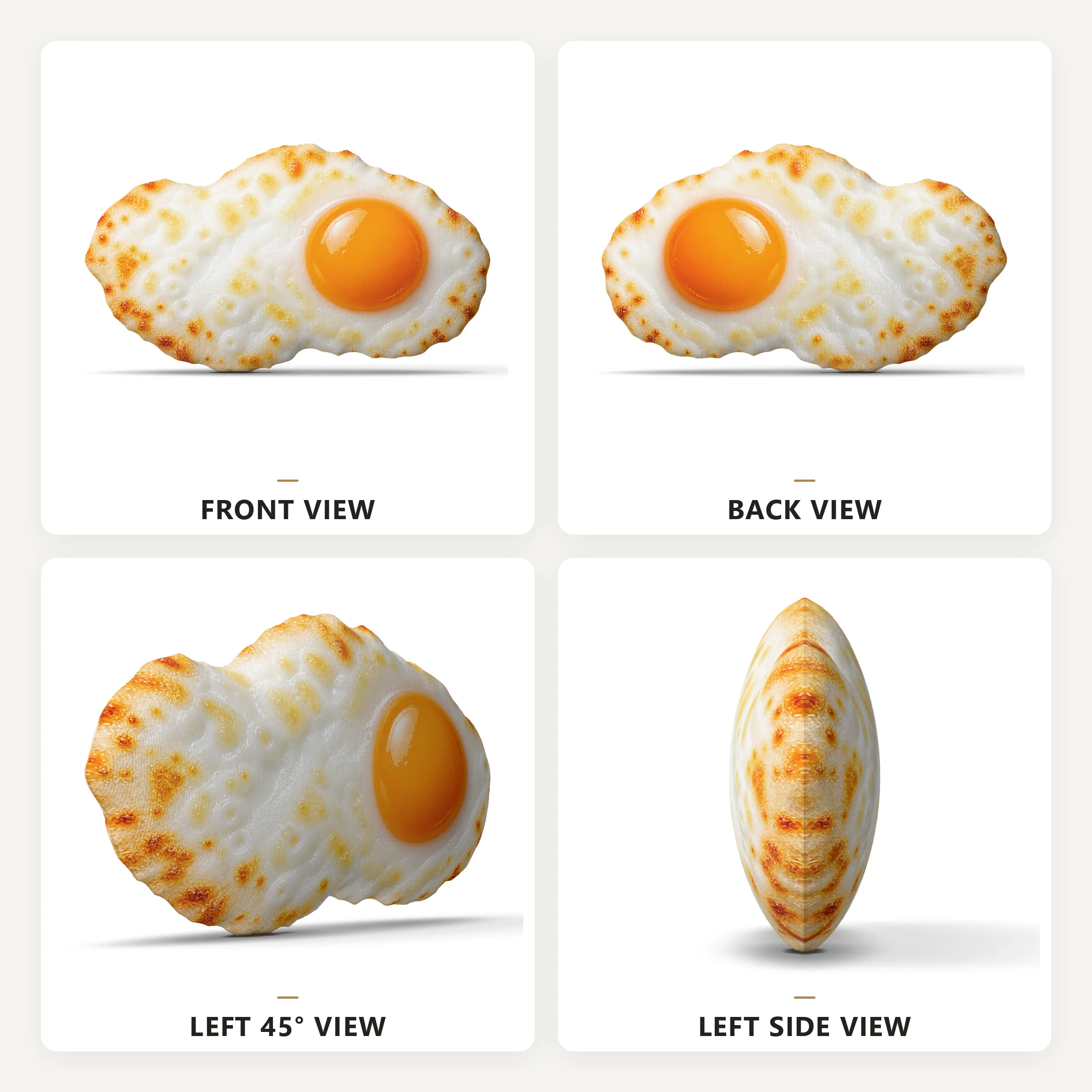 Sunny Side Up Fried Egg Plush Pillow Breakfast Brunch Cushion Irregular Stuffed Throw Pillow Foodie Home Decor Sofa Gift - view 5