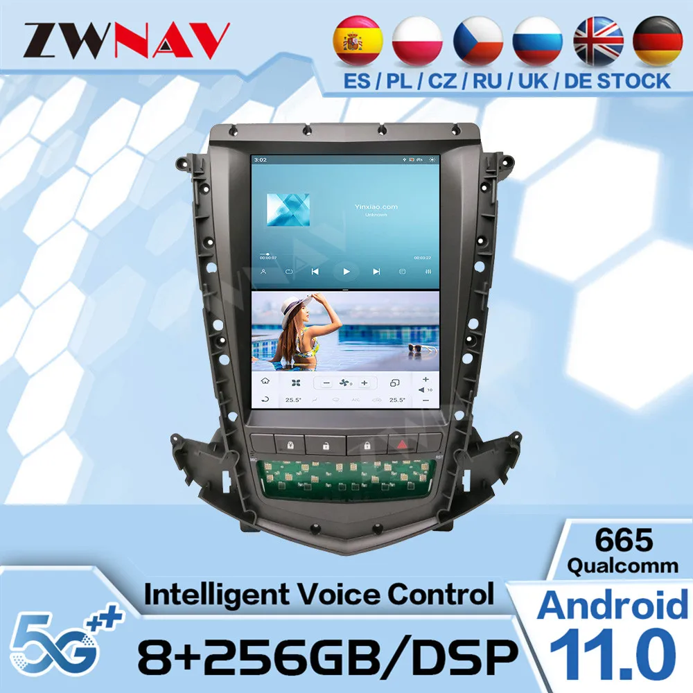 

Мультимедийный плеер Qualcomm Tesla Android 11 для Cadillac SRX 2013, 2014, 2015, 2016, 2017-2019 с GPS-Навигатором, обновленный головной приемник