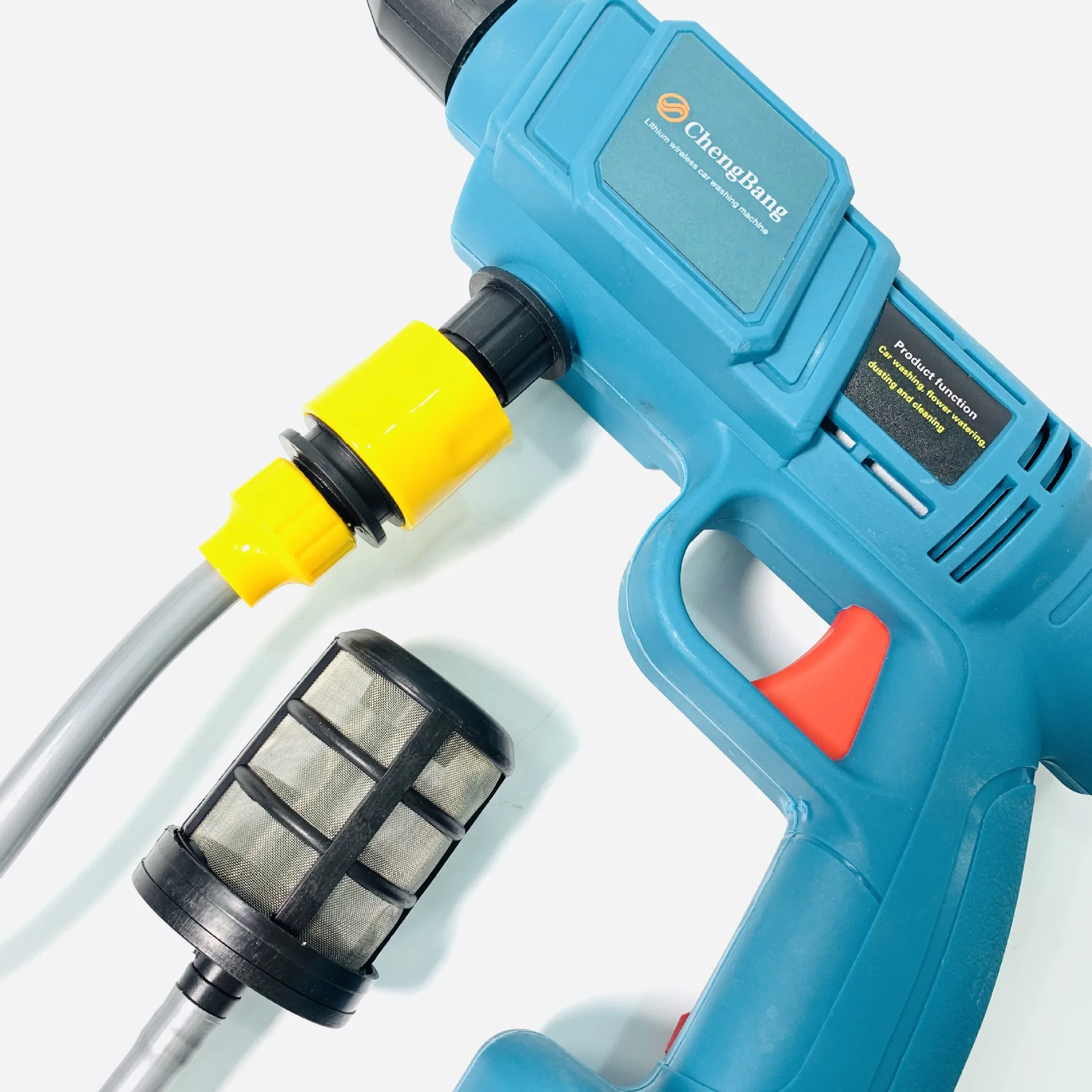 60bar High Pressure Cordless Car Washer Lithium Electric Water Spraying  Portable Outdoor Washing Machine Cleaning Tool Set