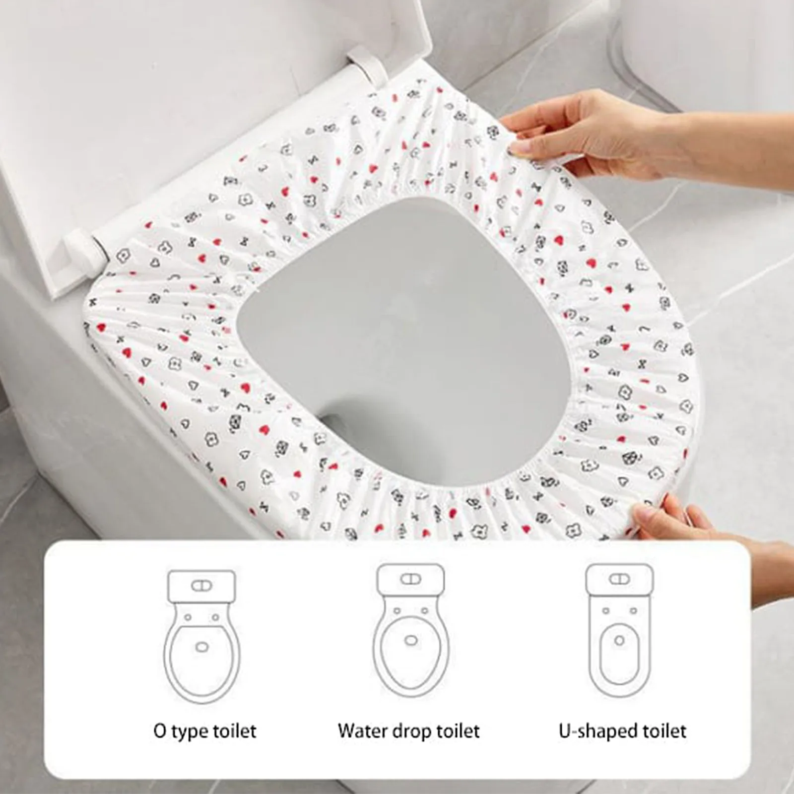 Disposable Toilet Seat Cover Waterproof Hygienic Travel Portable Universal Fit Bathroom Sanitary Toilet Mat Toilet Seat Liner view 5