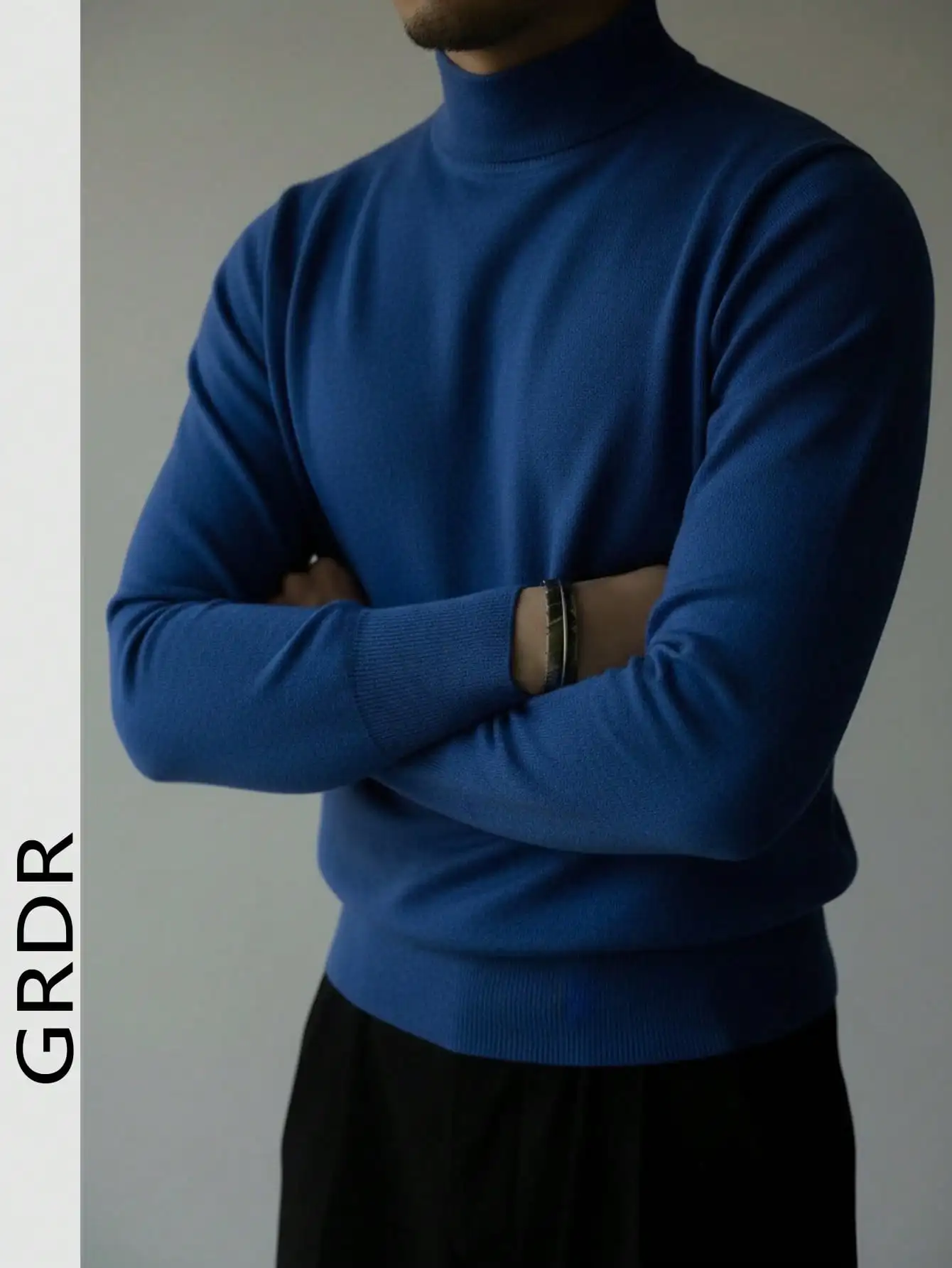 

Men's High Neck Long Sleeve Knit Pullover for Casual Daily Wear