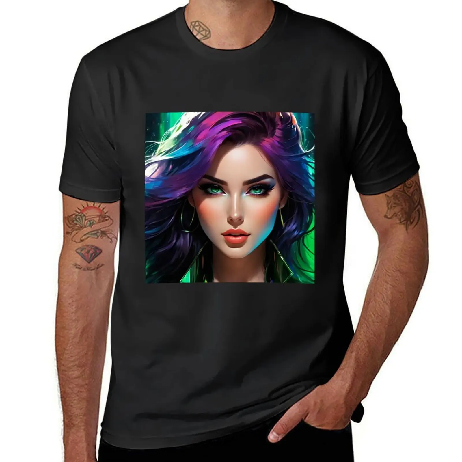 Colorful portrait #1 T-Shirt plus size tops quick-drying t shirts for men