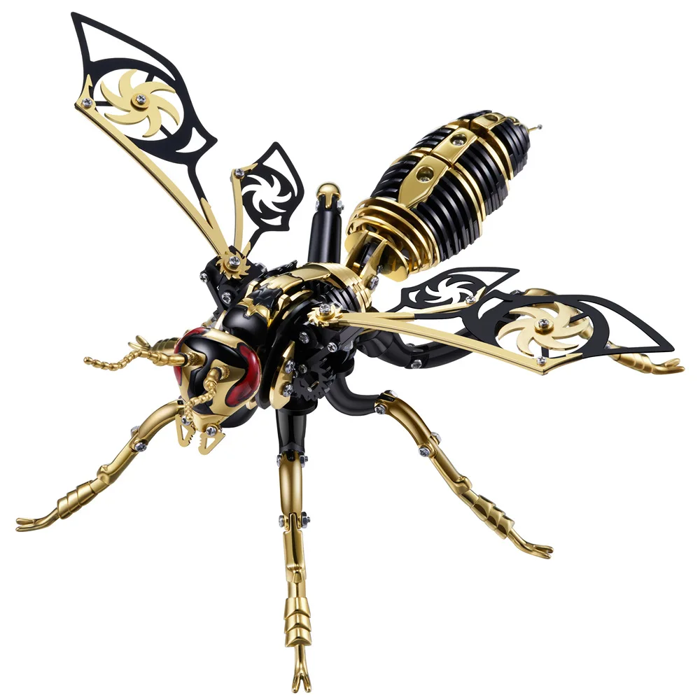 【Lucky Building Blocks Assembly】Mechanical Insect Bumblebee High-difficulty Metal Assembly Model Creative Gift