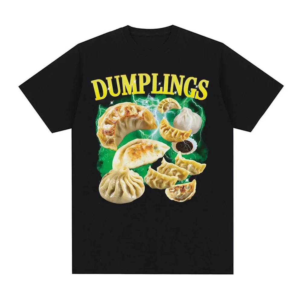 Funny Food Dumpling Crab Rangoon Meme T Shirt Women Fashion 90s Vintage Homage Tee Shirts Casual Crewneck Short Sleeve Y2k Tops