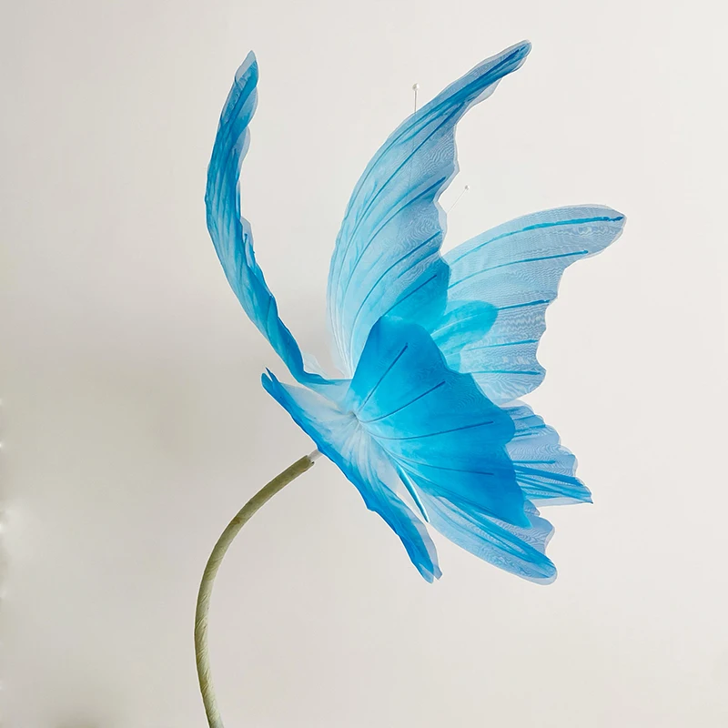 Customized three-dimensional silk butterfly for paper art, indoor flower wall, beautiful and beautiful photography