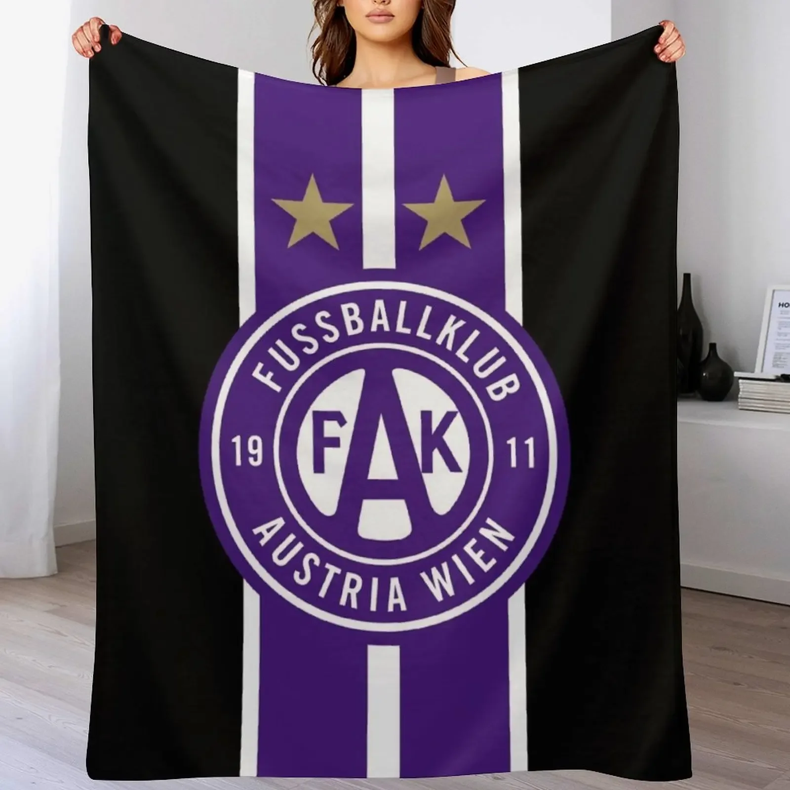 

Austria Footbal fans ultras hooligans Vienna Wien Throw Blanket Soft Sherpa Fleece Warm Blanket for Winter